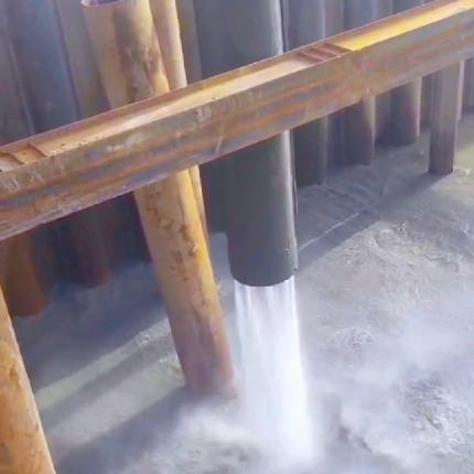 桥梁工程高压水刀引孔桩基施工项目圆满竣工