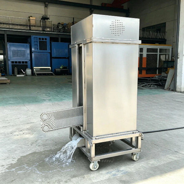 立式换热器板片自动清洗机投入应用